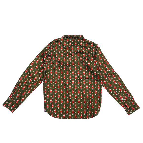 NWOT TukTuk Designs 9-10Y Green Nutcracker Button Up - Picture 2 of 5